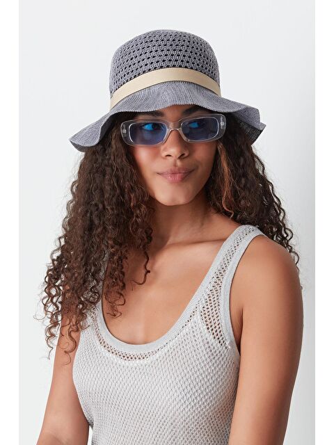 C&City Merserize Plaj Şapkası T24740-14 Gri - S000216653-20600