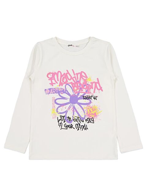 Civil Girls Çiçek Baskılı 6-9 Yaş Sweatshirt - S000466381-19965