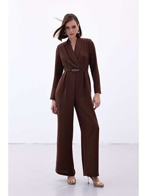 SATEEN Kemerli Salaş Tulum - Kahve - S000324361-19413