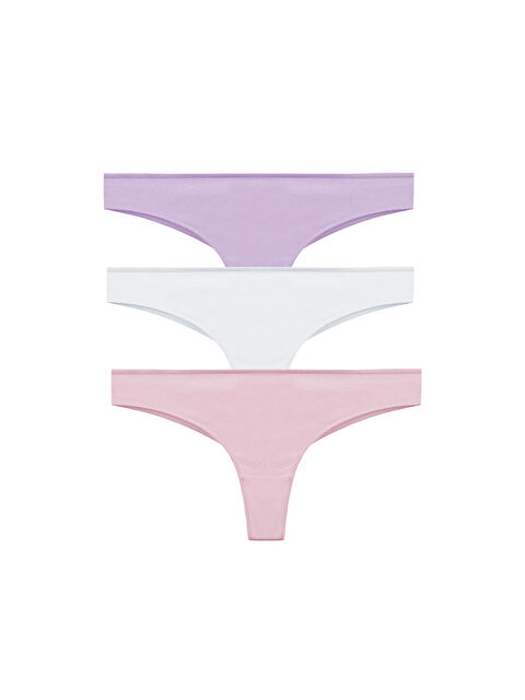 Koza İç Giyim Kadın Pamuklu 3'lü Brazilian Külot - S000490392-37382