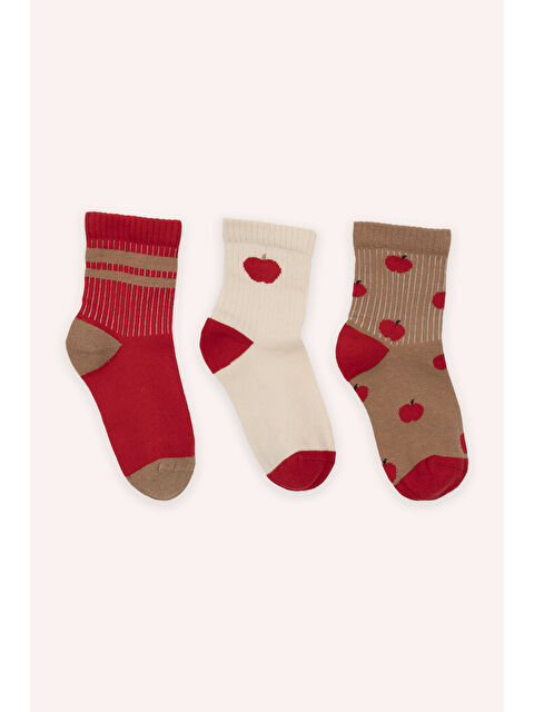 Panço Kız Çocuk 3'lü Multi Soket Çorap - S000514207-23173