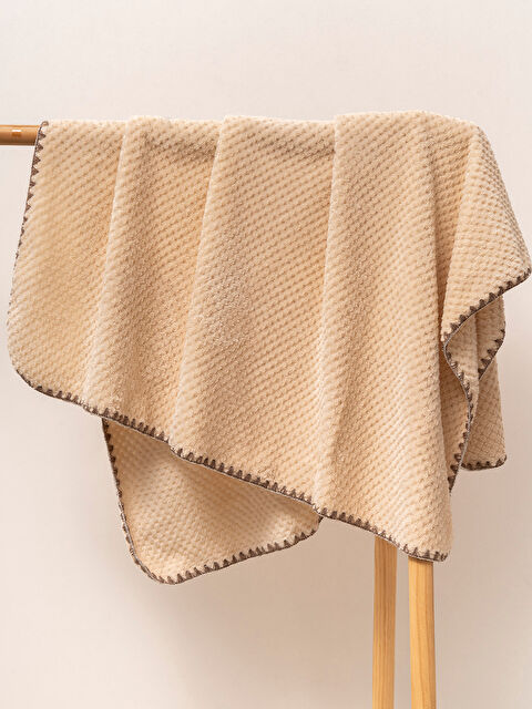 Mahfel %100 Welsoft Jakarlı Bebek Battaniyesi Kahve - S000511385-19413