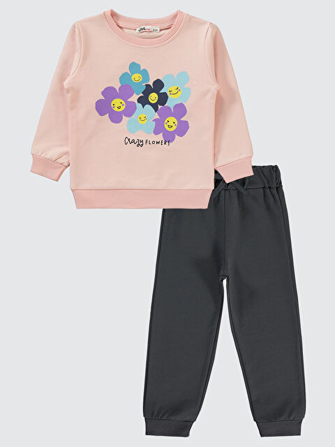 Civil Girls Kız Çocuk Eşofman Takımı 2-5 Yaş Açık Somon - S000325549-23047