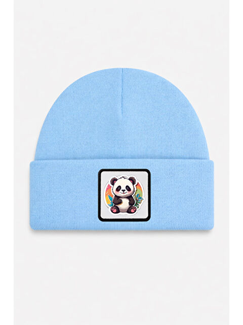 BlackBörk Panda Logolu Mavi Çocuk Bere