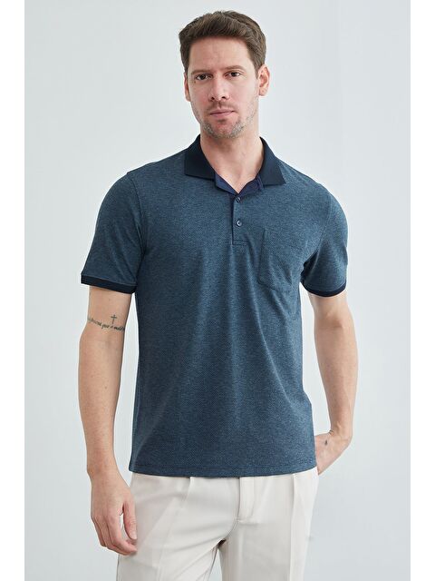 Fullamoda Petek Kumaş Düğmeli Polo Yaka Tişört - S000515572-21164