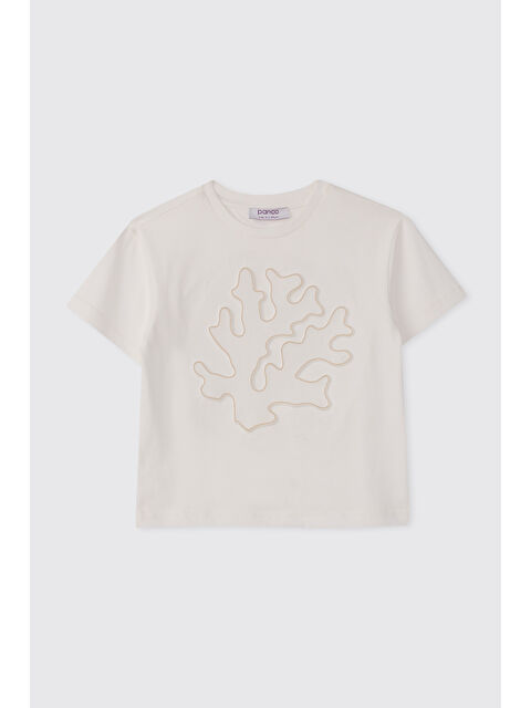 Panço Erkek Bebek Kısa Kollu Beyaz Tişört - S000531780-20063