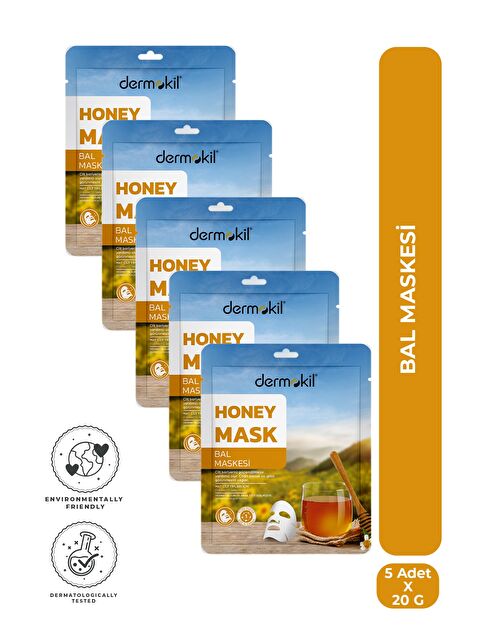 Dermokil Bal Özlü Kağıt Yüz Maskesi (Mat Görünümlü Ciltler İçin) 20 g x 5 Adet - S000508695-36