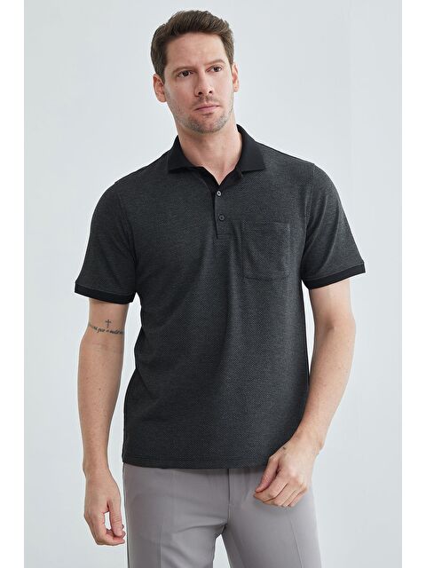 Fullamoda Petek Kumaş Düğmeli Polo Yaka Tişört - S000515572-19351