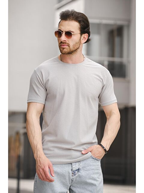 Oksit Bisiklet Yaka Kısa Kollu Basic Erkek Tişört - S000181270-29666