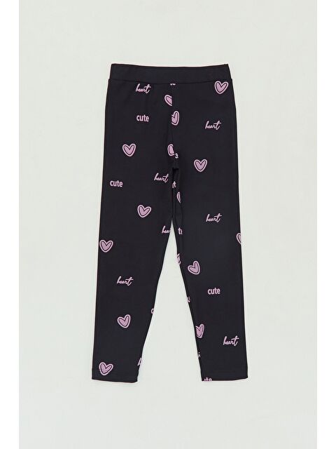 Fullamoda Kalp Baskılı Kız Çocuk Tayt - S000324180-19351