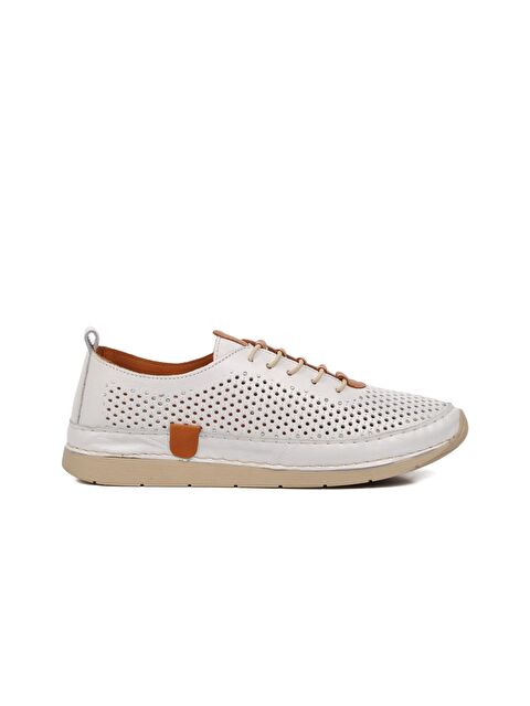 Ayakmod Beyaz Hakiki Deri Anatomik Kadın Casual Ayakkabı 24058 - S000173555-20063