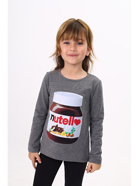 Toontoykids Kız Çocuk Nutella Baskılı T-Shirt