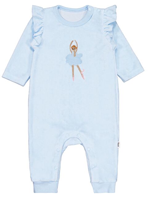Civil Baby Balerin Nakışlı 6-18 Ay Tulum - Mavi 9-12 Ay - S000526785-17437