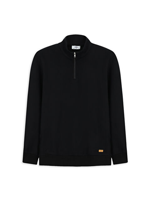 Kiğılı Yarım Balıkçı Yaka Yaka Regular Fit Fermuarlı Pamuklu Sweatshirt - S000494188-19351