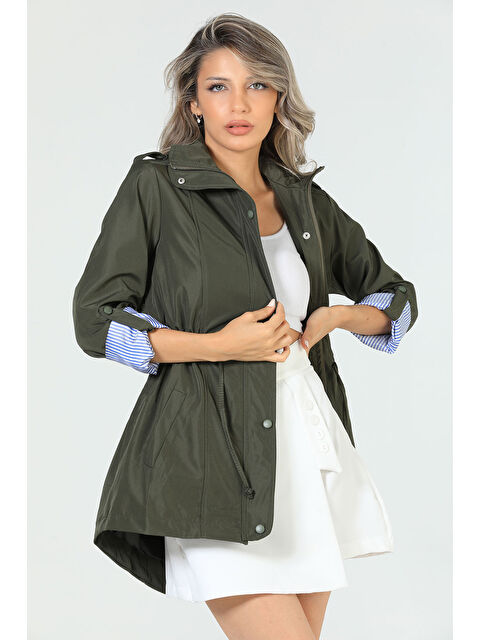 Gülseli Kadın Bel Bağcıklı Astarlı Trençkot - S000300441-18547