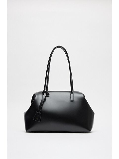 Kadriye Baştürk Nova Klipsli Deri Çanta Siyah