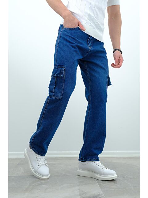Oksit Cio 1250 Komando Baggy Fit  jean Kargo Pantolon - S000144344-17234