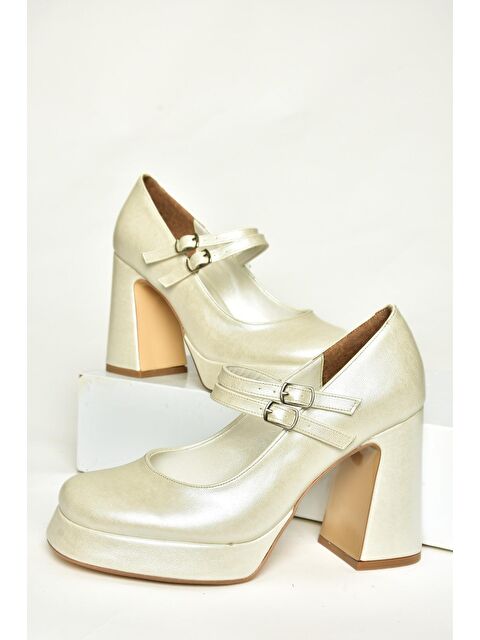 Fox Shoes T5696133 Sedef Kadın Topuklu Ayakkabı - S000298380-19927