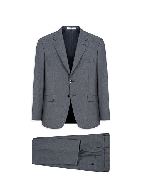 Kiğılı 4 Drop Relaxed Fit Rahat Kesim Mono Yaka Desenli Takım Elbise