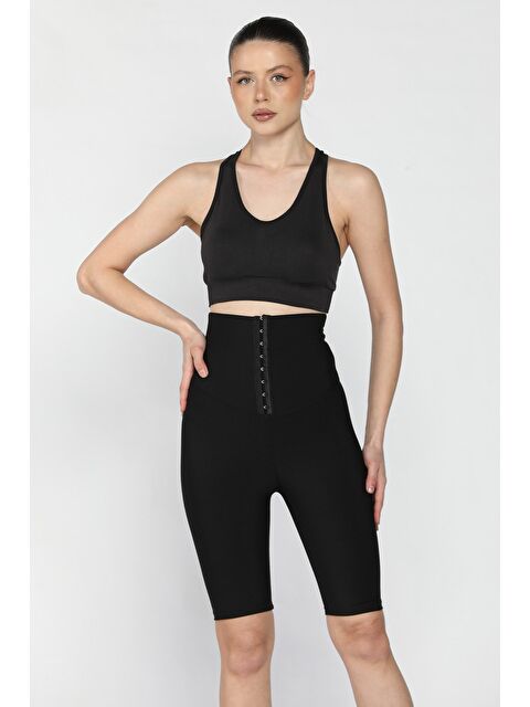 Gülseli Kadın Yüksek Bel Agraflı Kısa Tayt - S000379672-19351