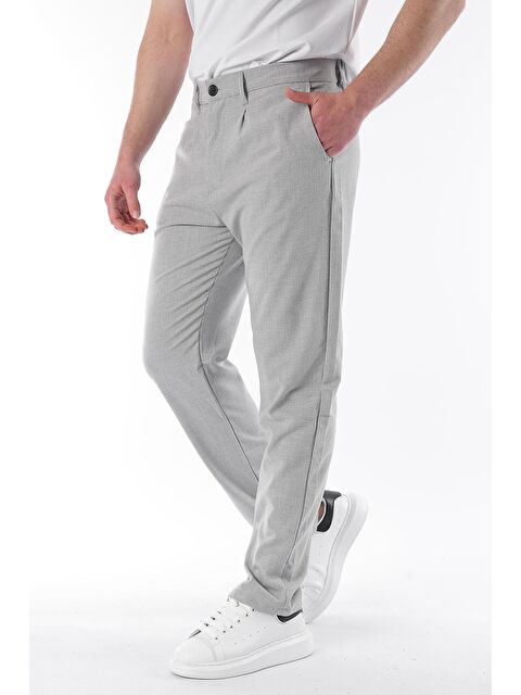 Madmext Gri Regular Fit Düz Kesim Yan Cepli Erkek Pantolon 6540 - S000436662-20600