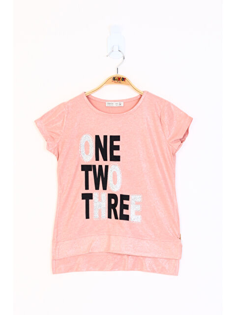 Toontoykids Kız Çocuk Sim Detaylı Baskılı Tişört - S000359700-24085