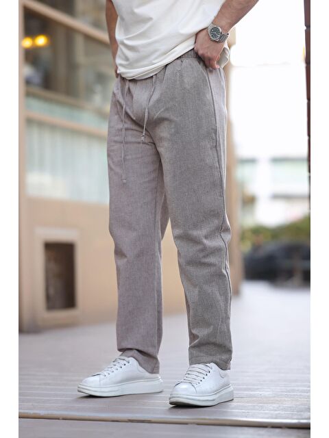 Madmext Acı Kahve %100 Pamuklu Rahat Kesim Erkek Pantolon E6565 - S000436654-19413