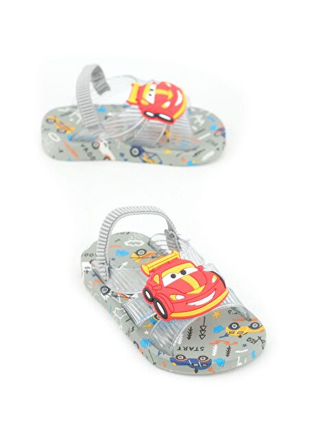 Gezer Yazlık Bebe Erkek Lastikli Islak Zemine Uygun Günlük Havuz Plaj Terlik-Sandalet - S000207049-20600