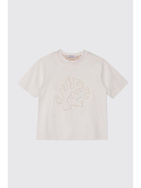 Panço Erkek Çocuk Kısa Kollu Beyaz Tişört - S000531784-20063