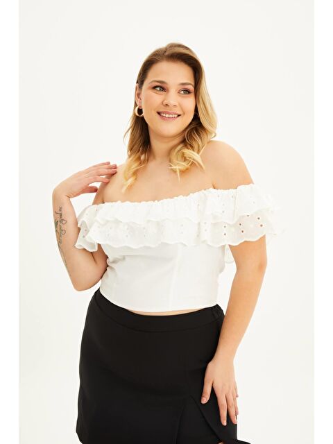 Mylinemoda Fistolu Gipe Detaylı Top - S000239111-20063
