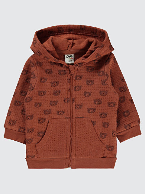 Civil Baby Erkek Bebek Hırka 6-18 Ay Kahve - S000322086-19413