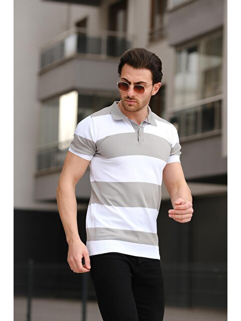 Oksit Ht 340016 Çift Renk Bisiklet Yaka Erkek Triko Tişört - S000144335-20600