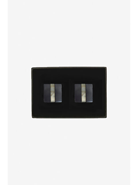 Altınyıldız Classics Erkek Siyah-Gri Metal Kol Düğmesi - S000416450-37430