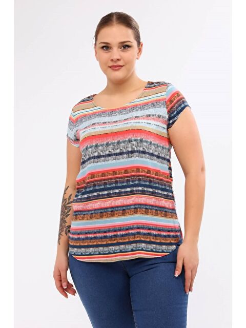 Mylinemoda Viskon Kısa Kol Tişört - S000239131-23173