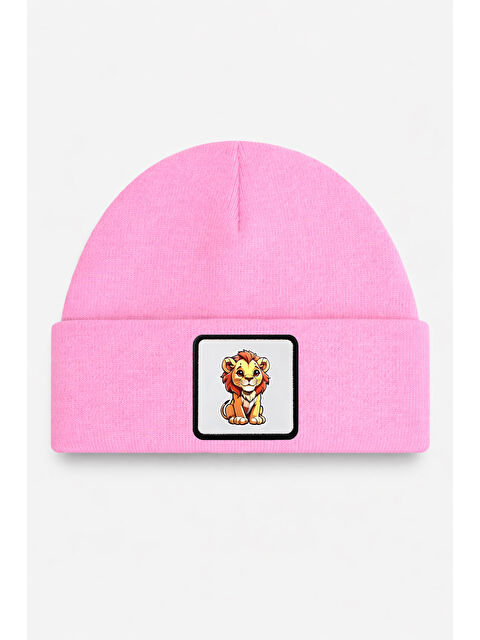 BlackBörk Aslan Logolu Pembe Çocuk Bere