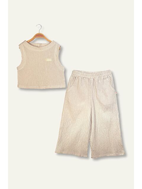 ZEYLAND Kız Çocuk Çizgili Bluz Pantalon Takım - Taş Çizgili - S000362862-25636