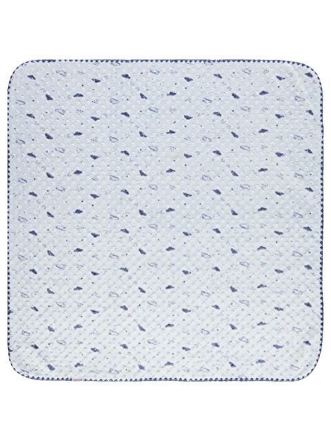 Minidamla Desenli Oyalı Battaniye - Mavi Standart - S000491463-17234