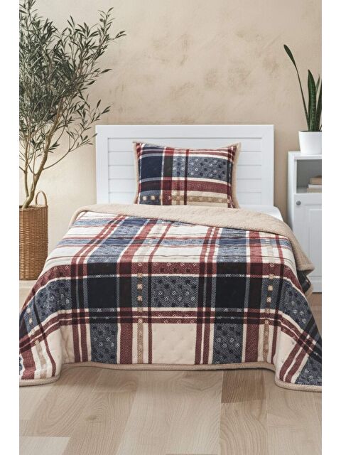 Merinos All Day 2 Parça Yatak Örtüsü Seti Tek Kutulu Boris Lacivert BORISLACIVERT - S000491471-19459