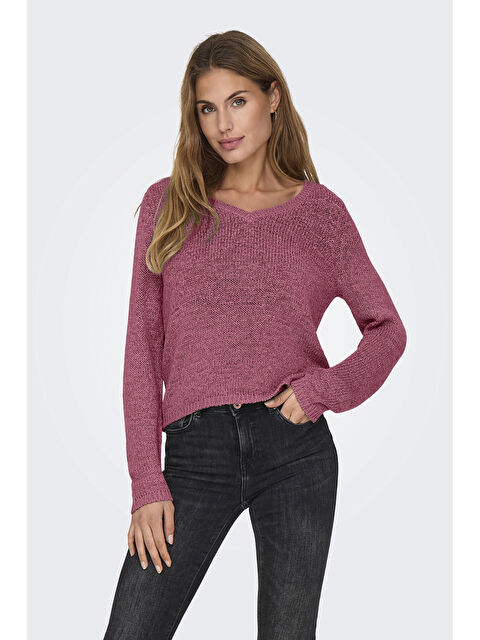 Only Onlgeena Regular Fit V Yaka Kazak 15340862 - S000463916-20028