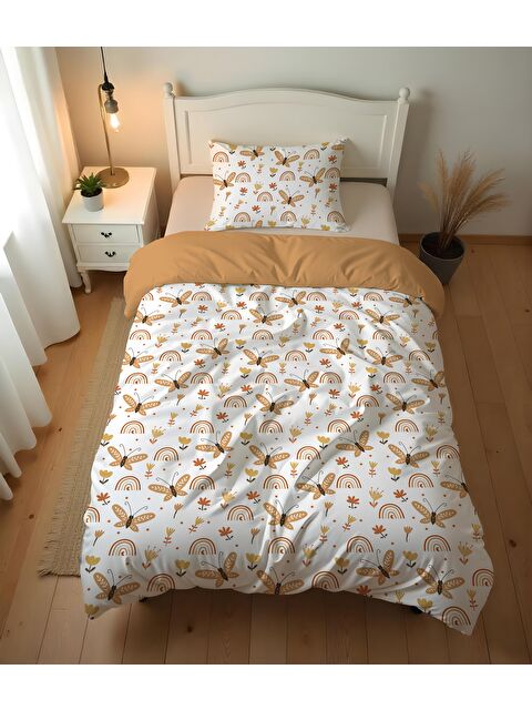 Evmila Çift Taraflı Yusufçuk Desenli - Baskılı Tek Kişilik Nevresim Takımı - S000421065-23173