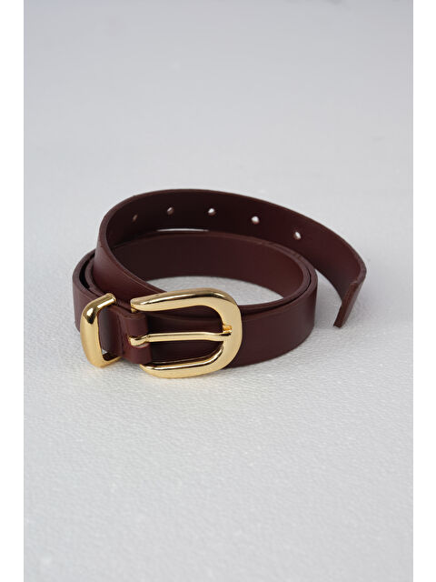 HE-QA Gold Tokalı Kemer Bordo