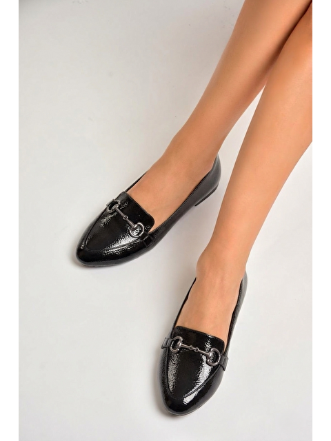 Fox Shoes Siyah Kadın Babet Y290110008 - S000531789-19351