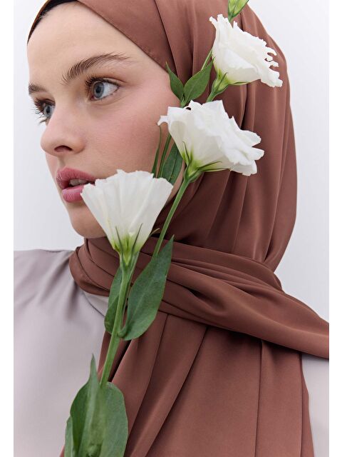 Fresh Scarfs İpeksi Elegance Şal Kahve - S000420342-28102