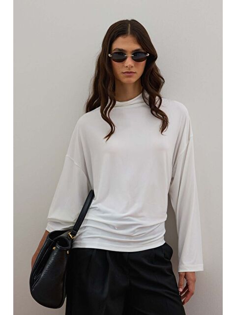 Ceylan Otantik Ekru Jarse Bluz - S000485161-19965