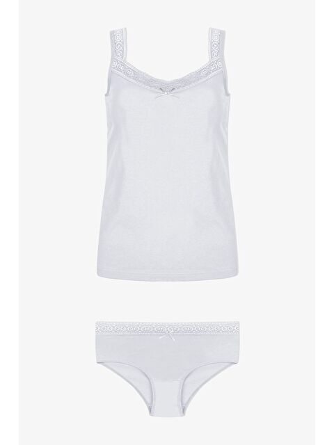 Koza İç Giyim Kadın Dantel Detaylı Atlet Külot Takım - S000312486-20063