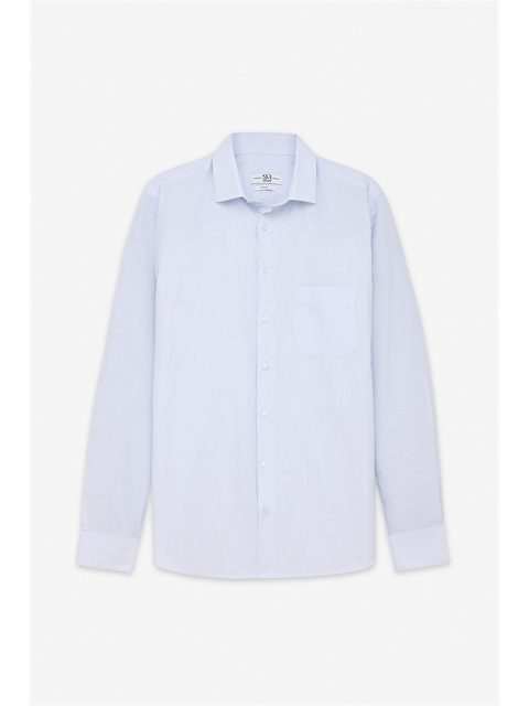 Süvari Buz Mavi Regular Klasik Yaka Casual Gömlek