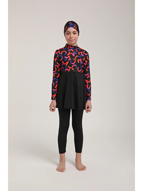 Myhanne Desenli Kız Çocuk Mayo Takımı 5640 - S000390508-19351