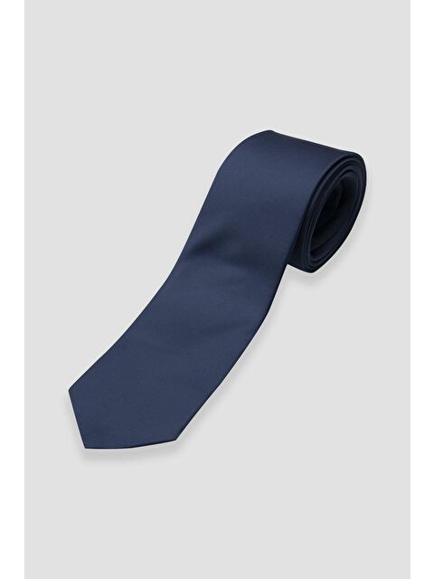 ABBATE Kravat 8 Cm Mikrofiber Polyester Lacivert Erkek Düz Kravat - S000451185-21164