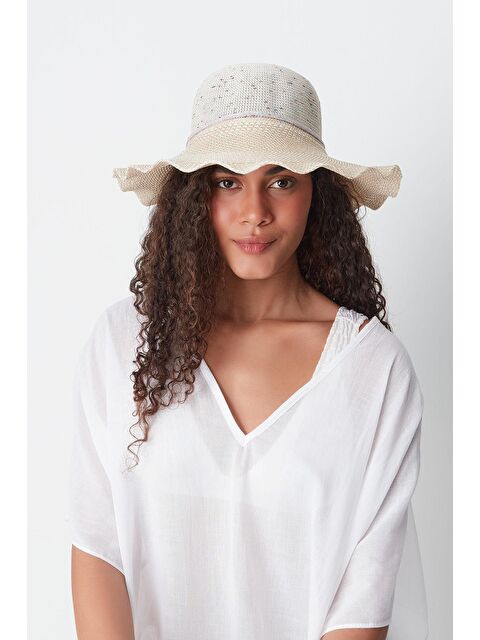 C&City Merserize Plaj Şapkası T23740-07 Vizon - S000216662-26429