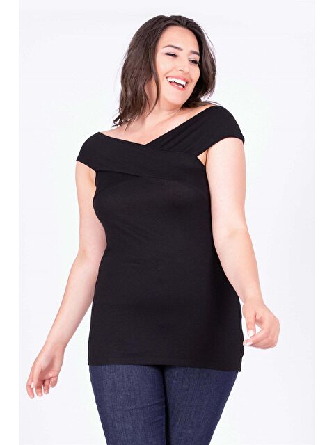 Mylinemoda Karmen V Yaka Kolsuz Tişört - S000239152-19351